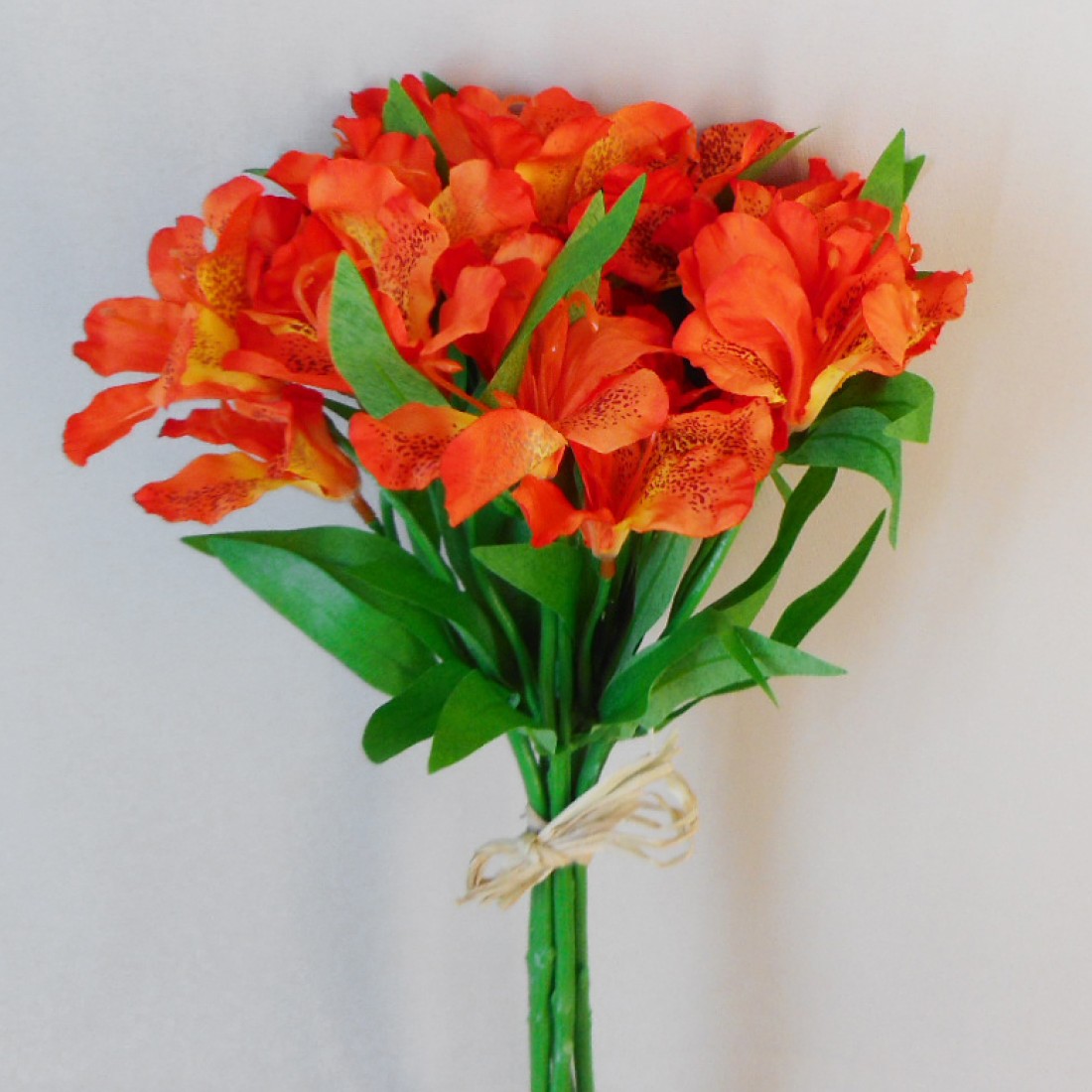 Silk Alstroemeria Bundle Orange 35cm Artificial Flowers